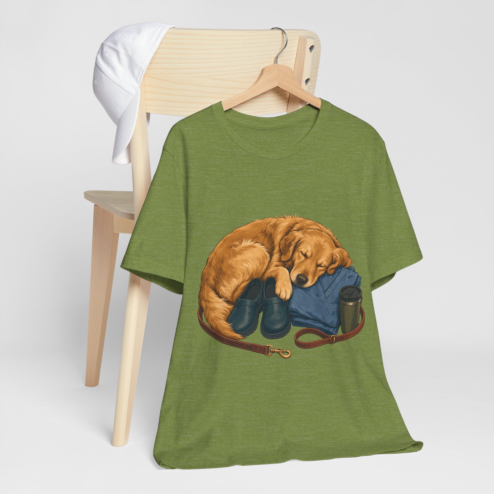 "Sentimental Nurse Dog Lover" T-Shirt — Charming Golden Retriever Graphic Tee
