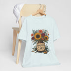 "Rooted In Care" Nurse T-Shirt — Floral Mason Jar Nurse Graphic Tee