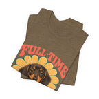"Full-Time Little Shadow" — Cute Dachshund Dog Mom T-Shirt