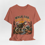 "Walk Far. Snack Often." — Hiking Dog Lover T-Shirt