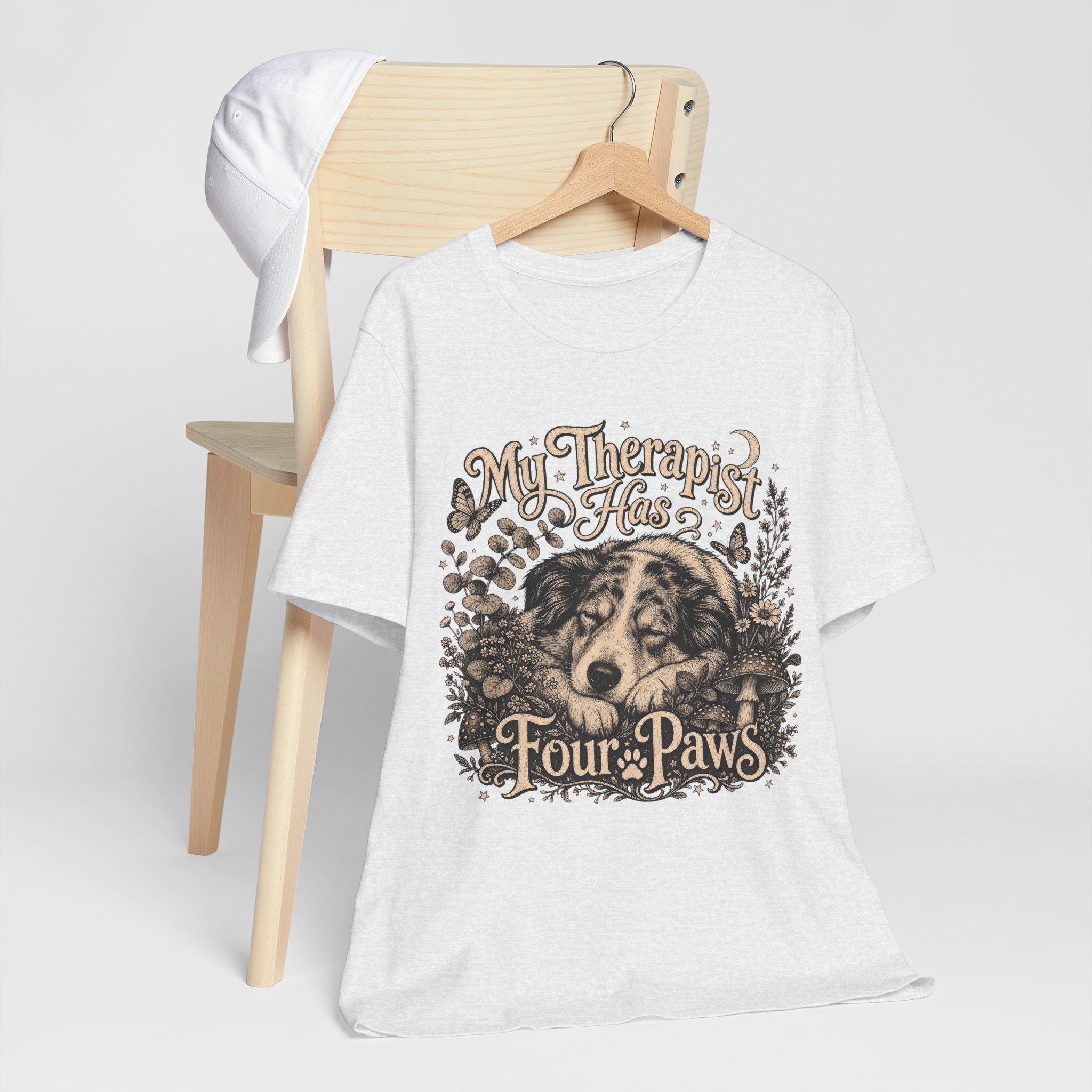 Dog Lover T-Shirt — "My Therapist Has Four Paws" Graphic Tee