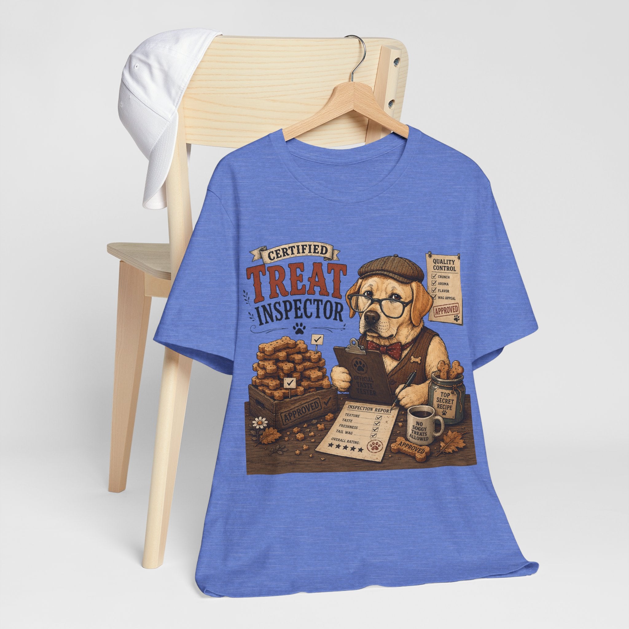 Certified Treat Inspector T-Shirt — Cute Retro Dog Cookie Inspector Tee