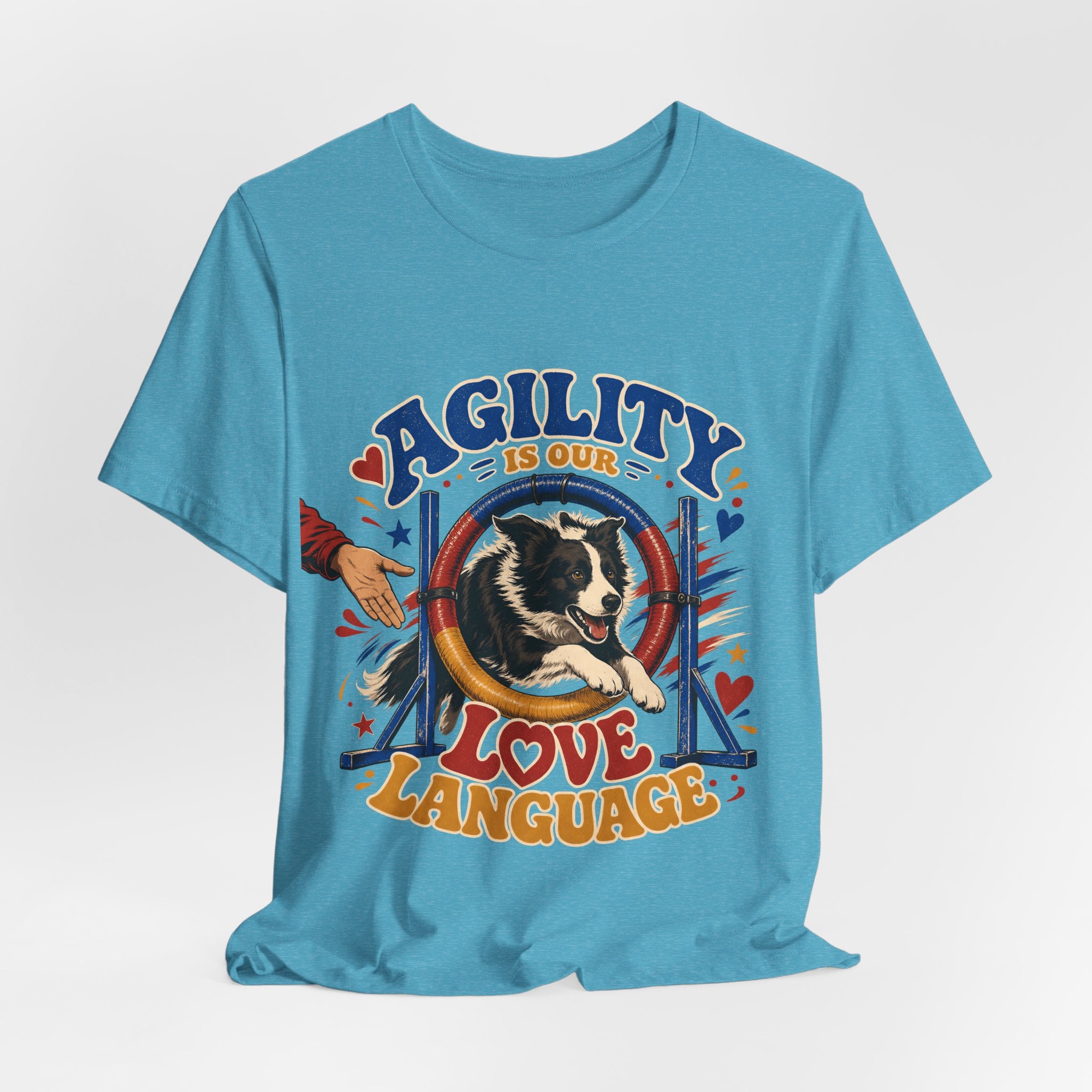 "Agility Is Our Love Language" Dog Lover T-Shirt — Agility Dog Graphic Tee