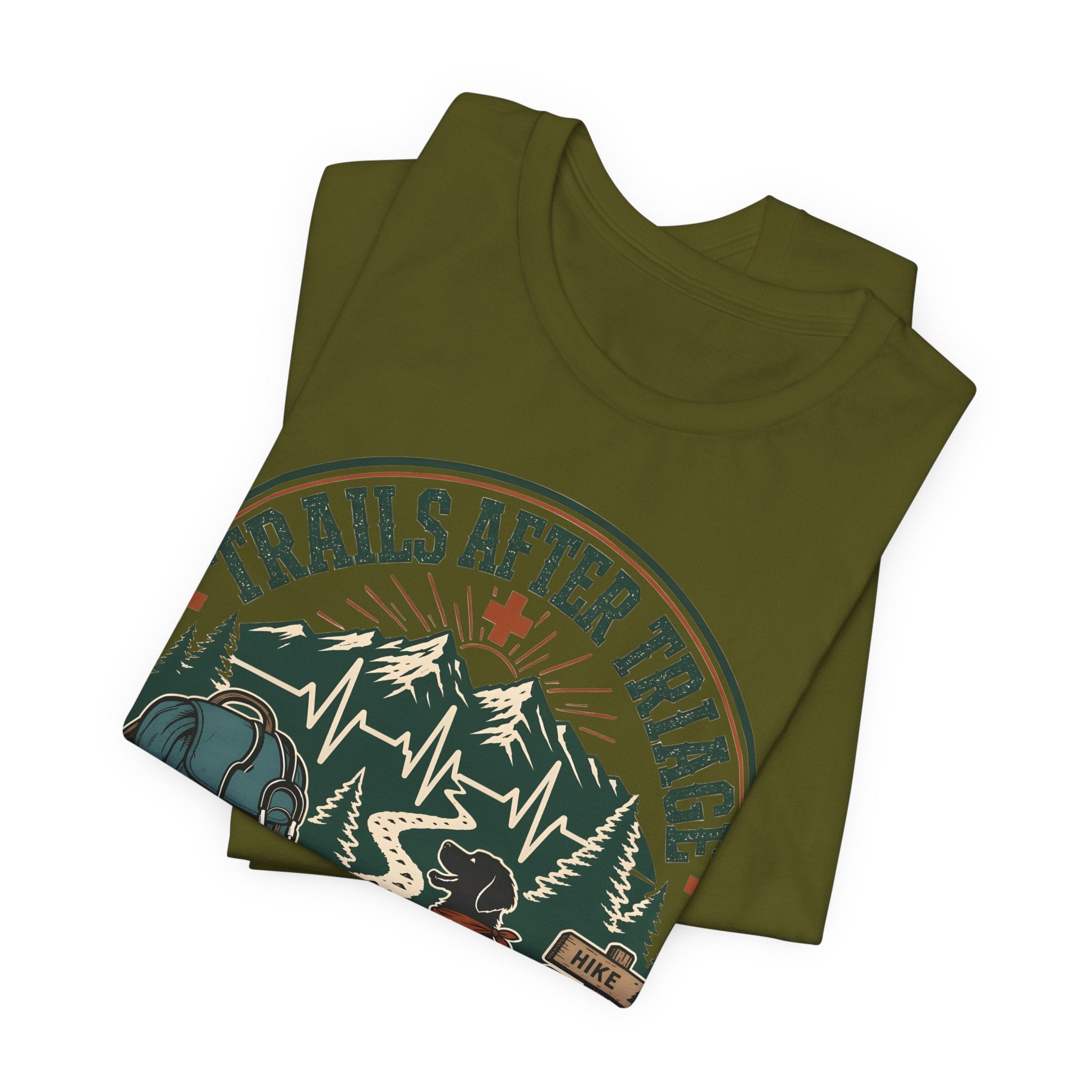 Trails After Triage Hiking Tee — Search & Rescue Outdoor Crew Shirt