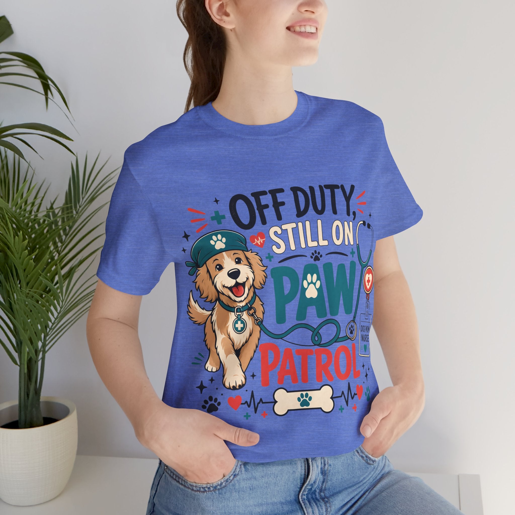 Off Duty Still On Paw Patrol T-Shirt — Cute Dog Rescue Squad Tee