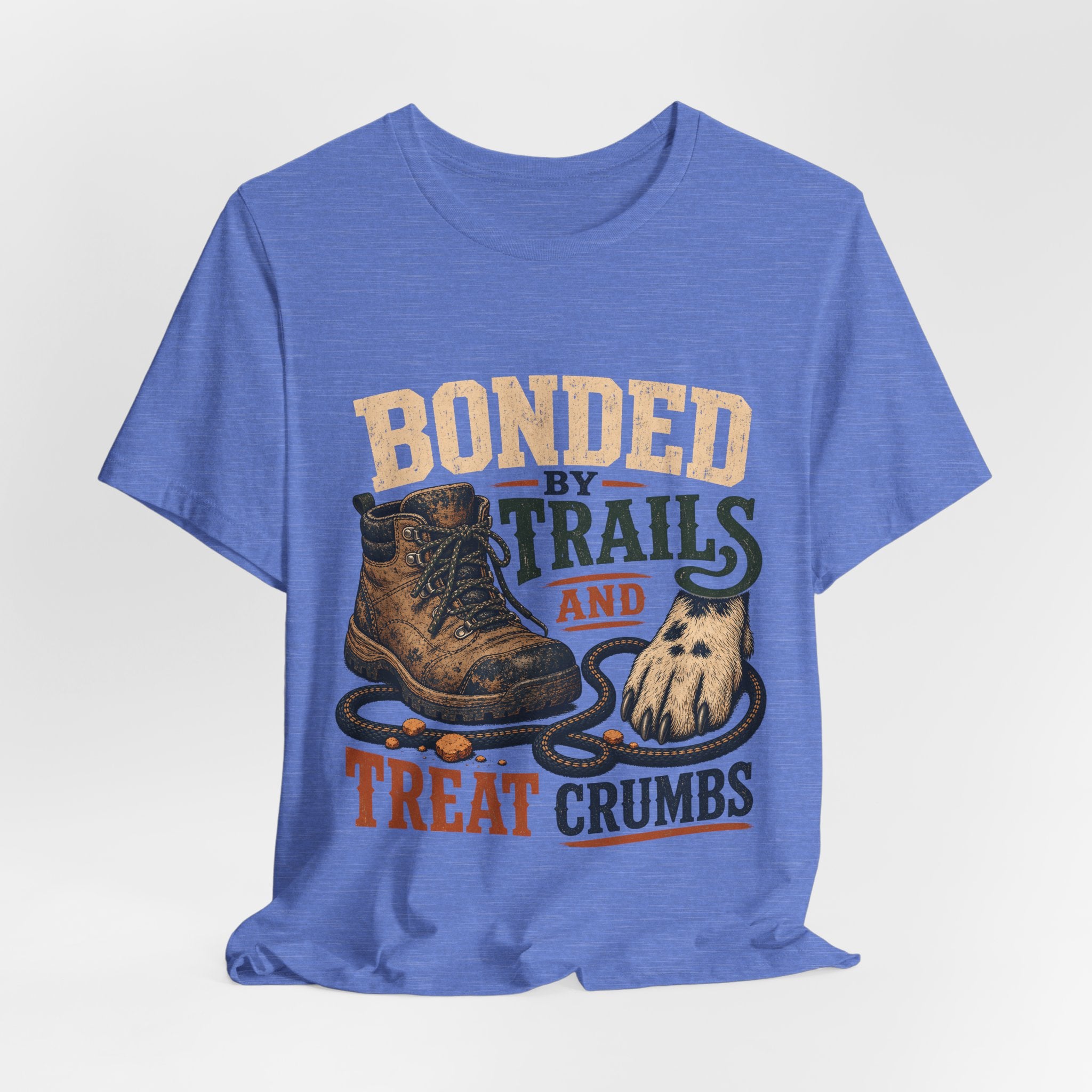 "Bonded By Trails And Treat Crumbs" Dog Lover T-Shirt — Hiking Dog Graphic Tee