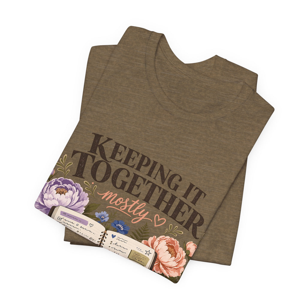 "Keeping It Together Mostly" — Botanical Nurse T-Shirt