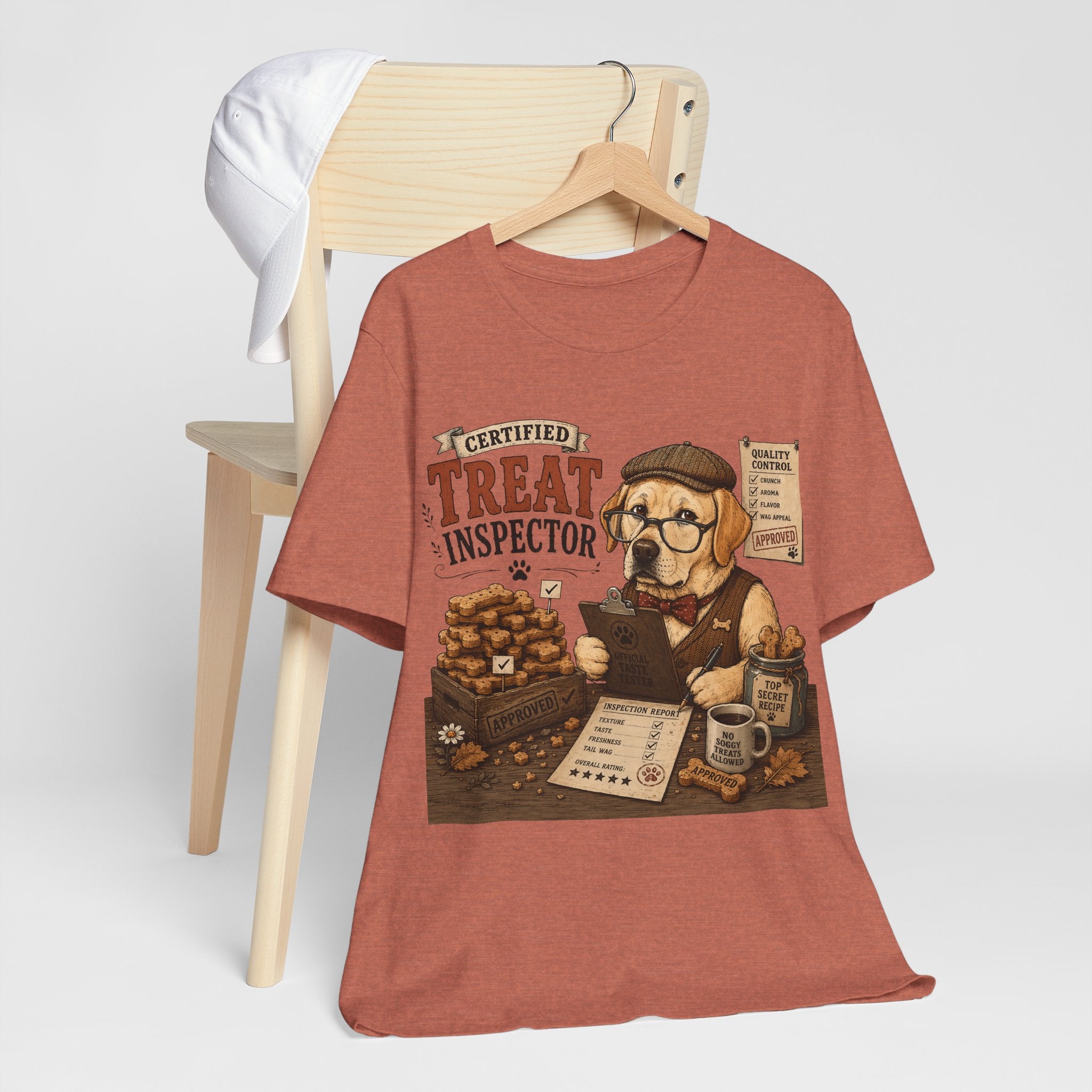 Certified Treat Inspector T-Shirt — Cute Retro Dog Cookie Inspector Tee