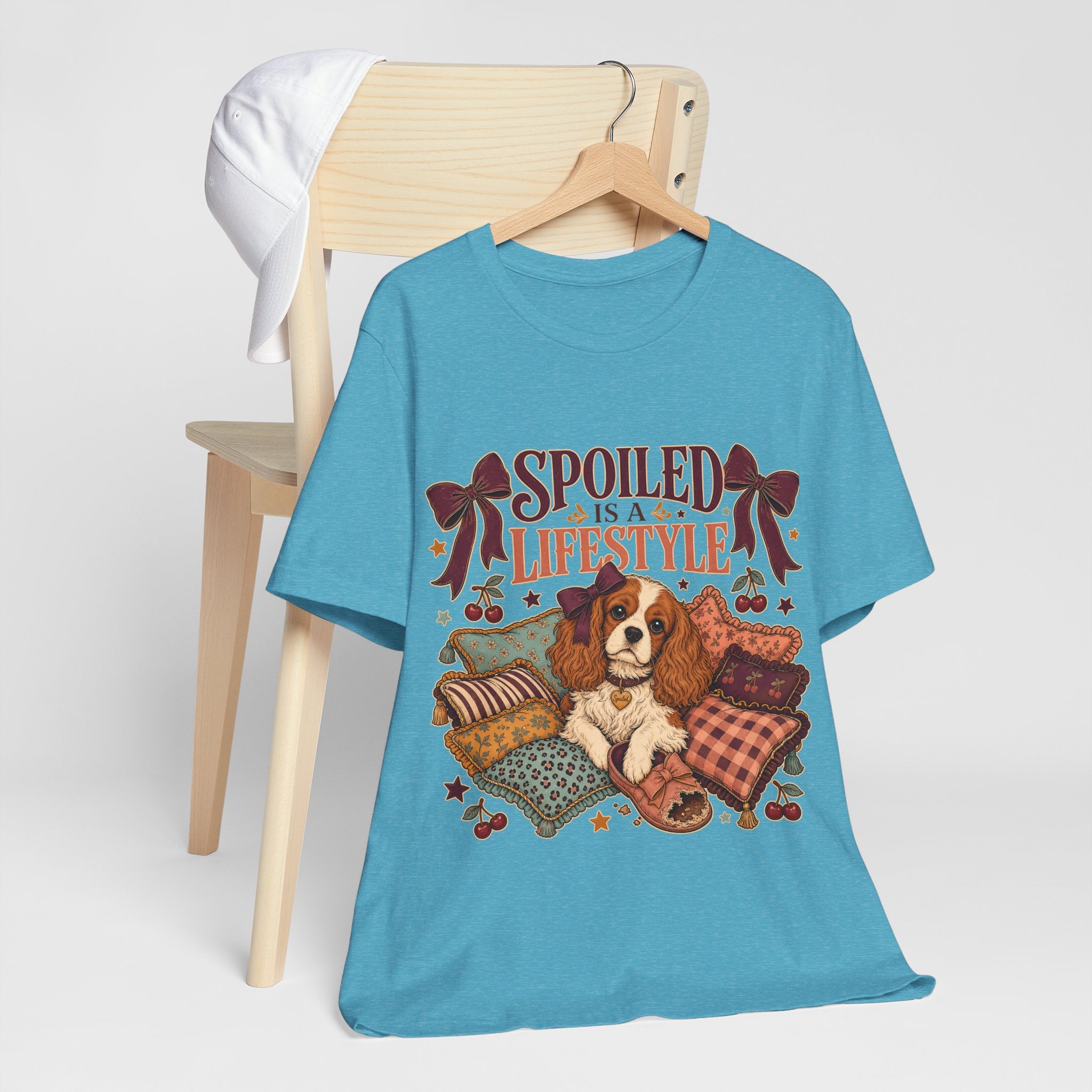 "Spoiled Is A Lifestyle" T-Shirt — Feminine Vintage Dog Mom Graphic Tee