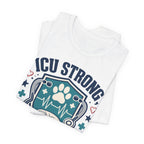 ICU Strong Dog Mom Tee - Nurse Dog Paw Rescue Shirt