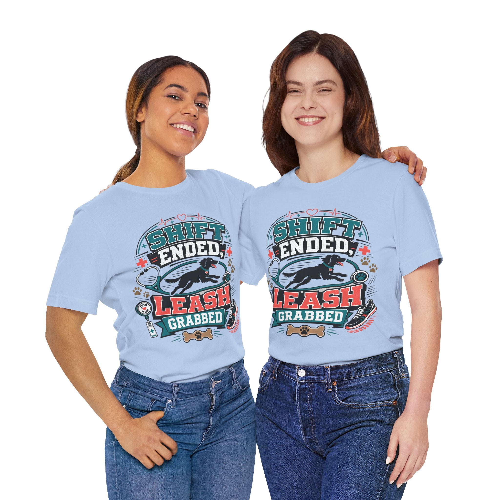 Shift Ended Leash Grabbed Dog Lover Tee