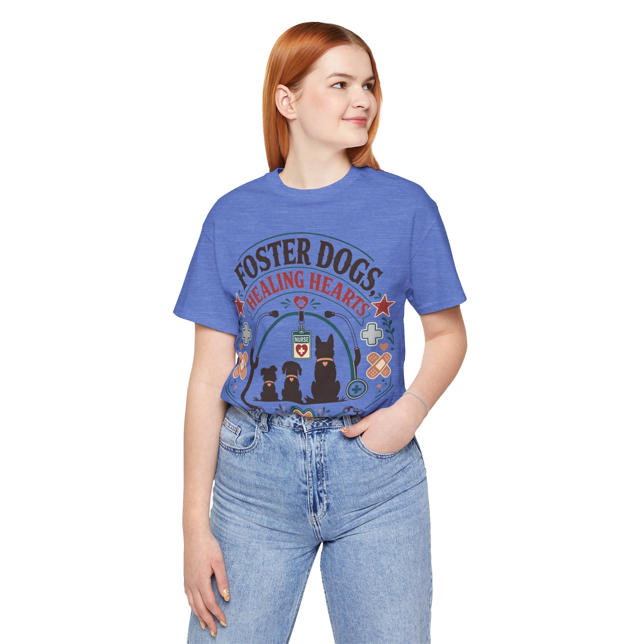 Foster Dogs Healing Hearts T‑Shirt — Rescue Dog Lover Tee