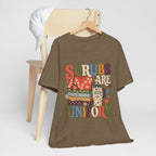 "Scrubs Are My Uniform" Retro Nurse T-Shirt — Funny Nurse Graphic Tee
