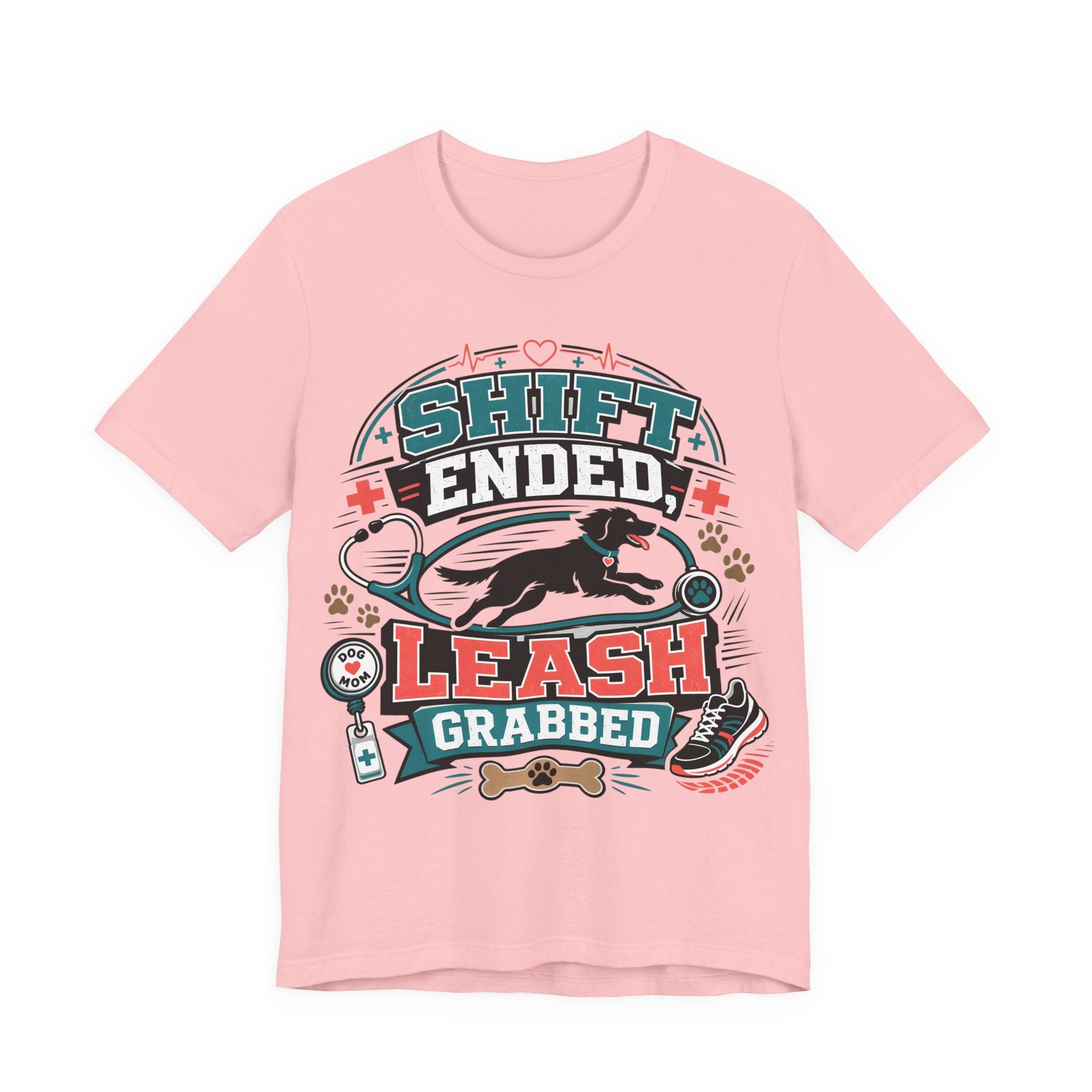 Shift Ended Leash Grabbed Dog Lover Tee