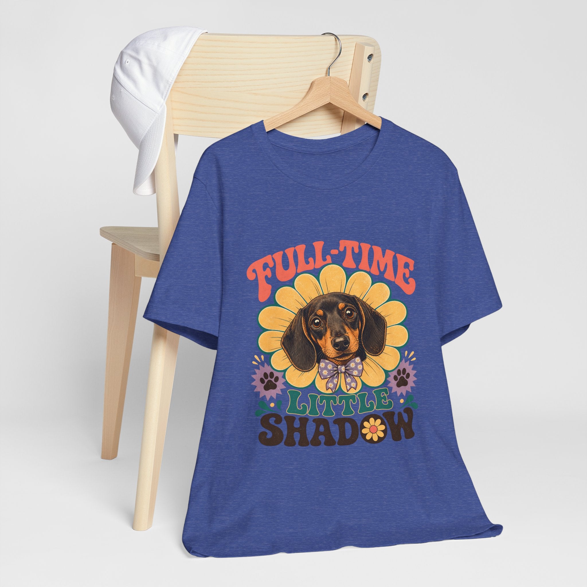 "Full-Time Little Shadow" — Cute Dachshund Dog Mom T-Shirt