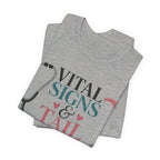 Vital Signs & Tail Wags Tee - Nurse Vet Stethoscope Paw Print T-Shirt