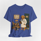 Dog Doctor Tee — Vintage Veterinary Illustration T-Shirt (The Doctor Will See You Now)