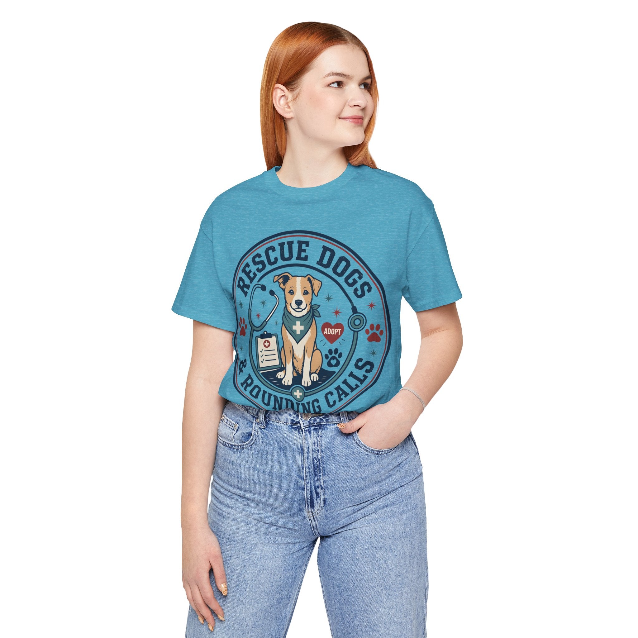 Rescue Dogs & Rounding Calls Tee — Veterinary Vet Tech Animal Rescue Shirt