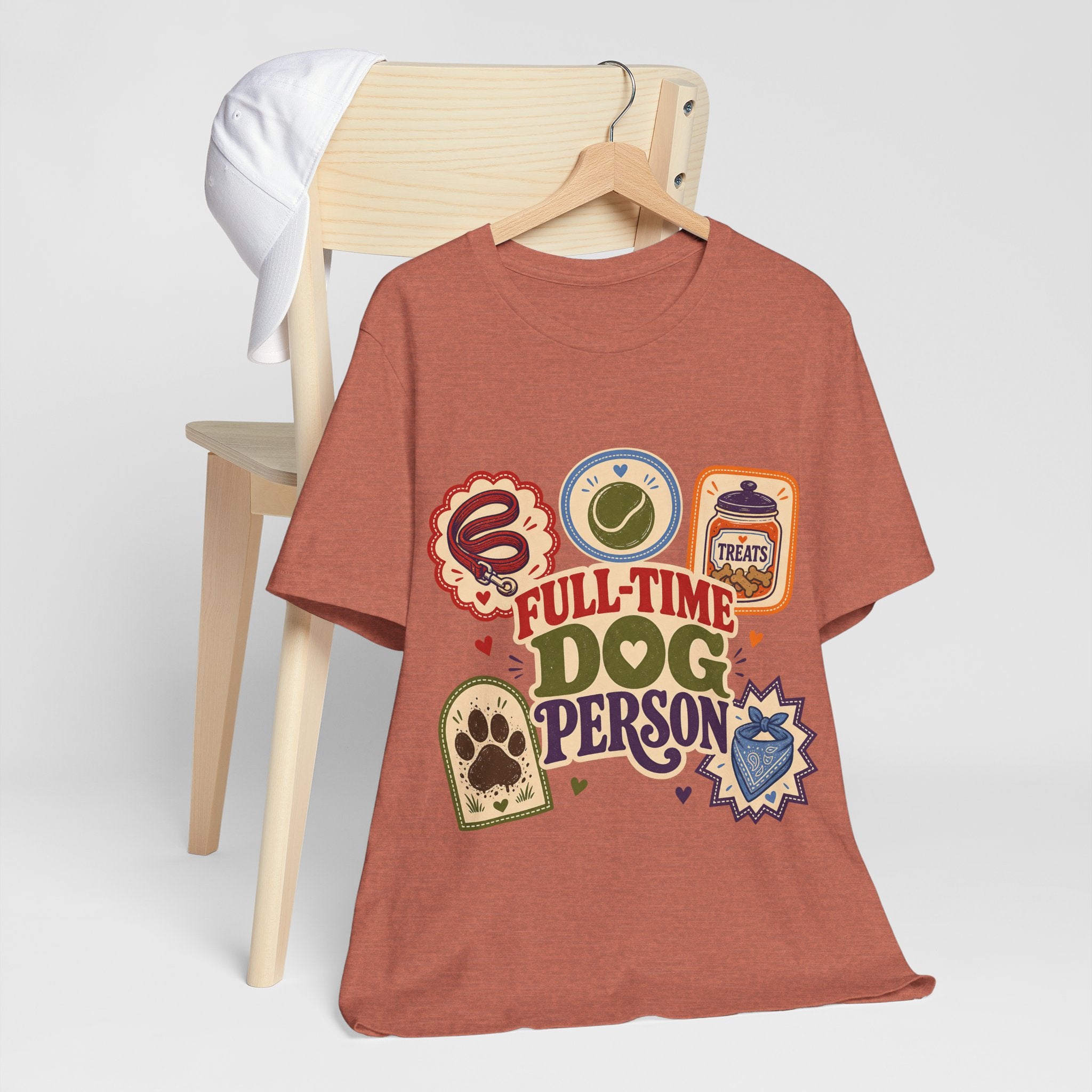 "Full-Time Dog Person" T-Shirt — Funny Dog Lover Graphic Tee