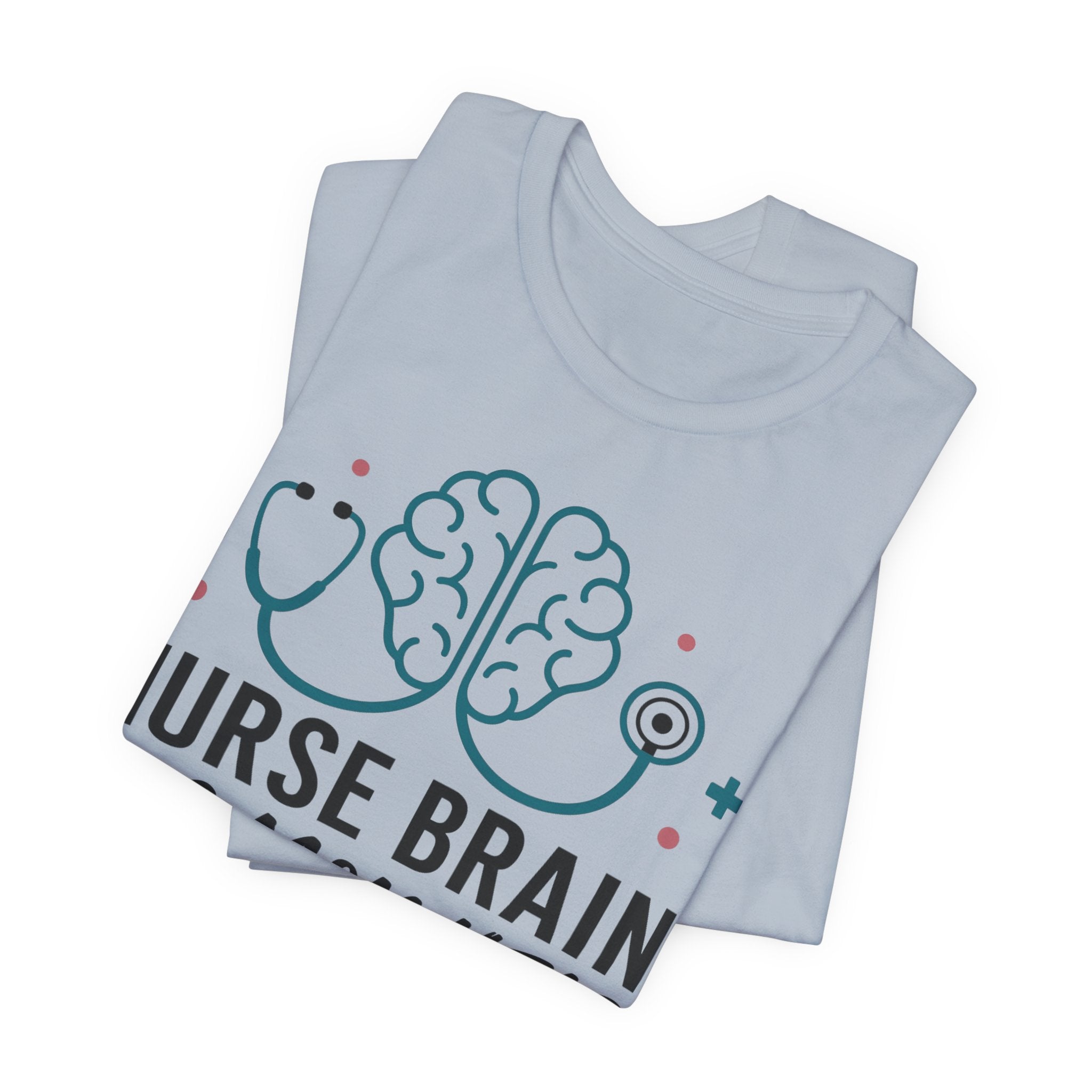 Nurse Brain Dog Mom Heart T‑Shirt - Cute Nurse & Dog Mom Graphic Tee