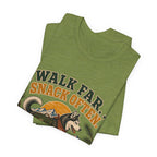 "Walk Far. Snack Often." — Hiking Dog Lover T-Shirt