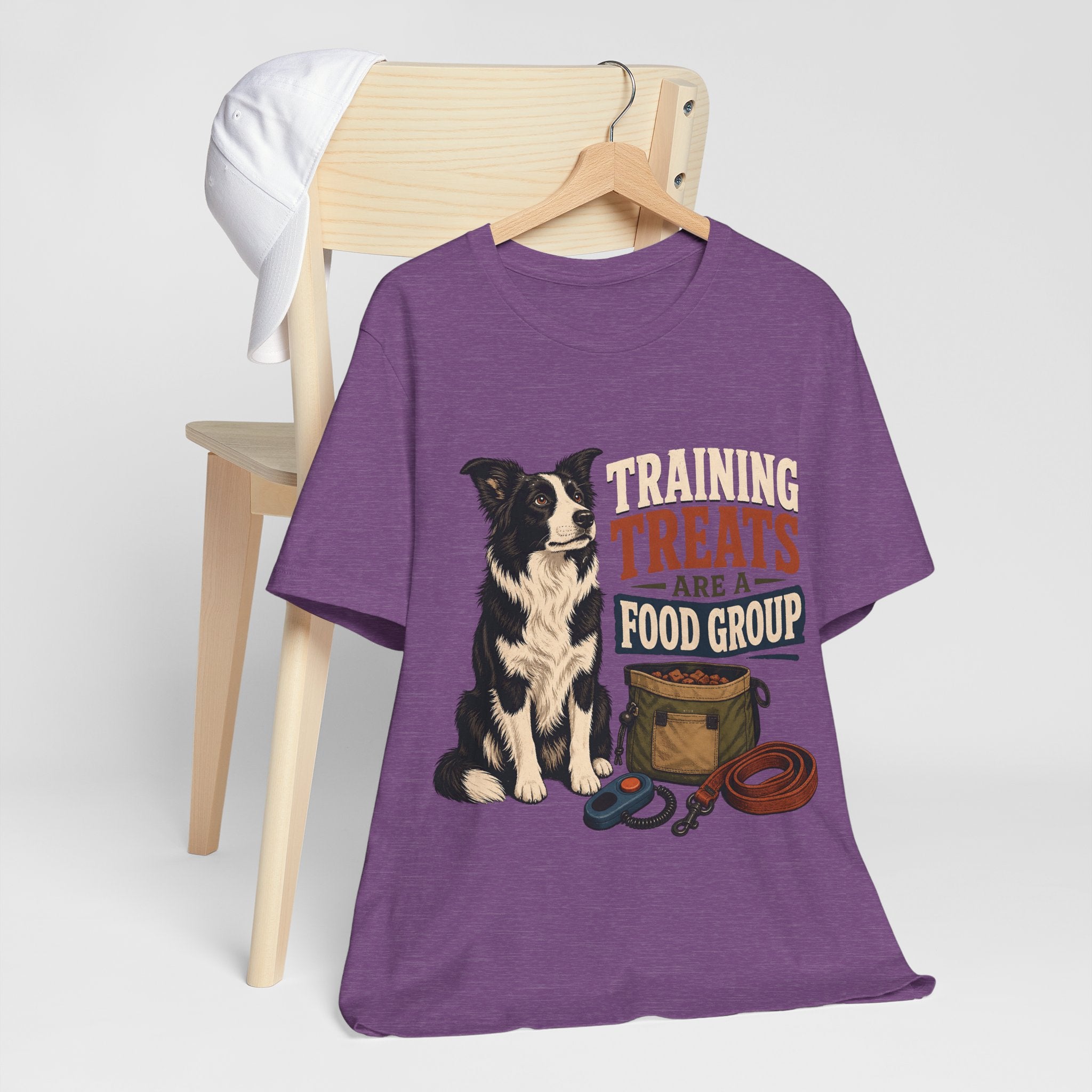 "Training Treats Are A Food Group" Dog Lover T-Shirt — Funny Dog Graphic Tee