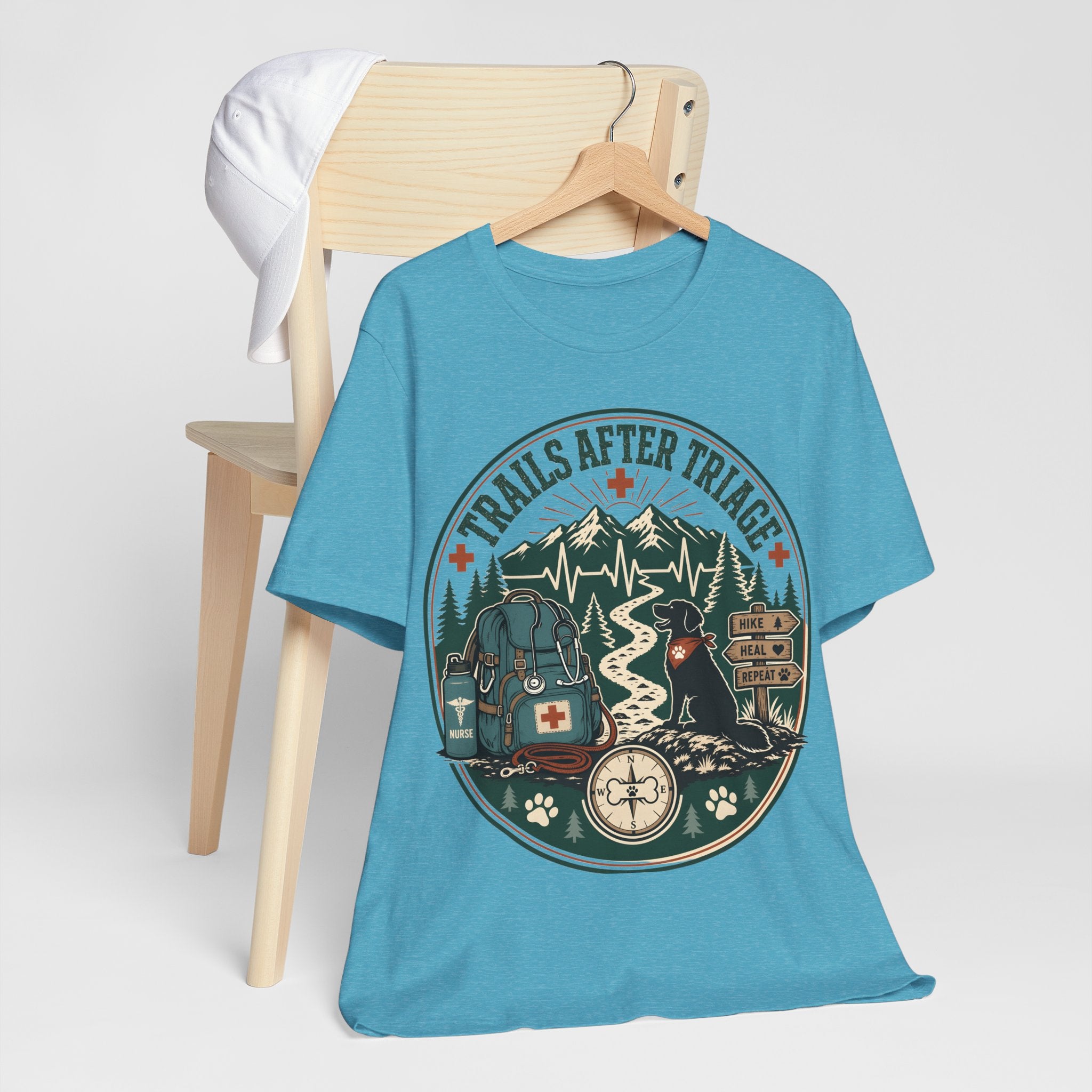 Trails After Triage Hiking Tee — Search & Rescue Outdoor Crew Shirt