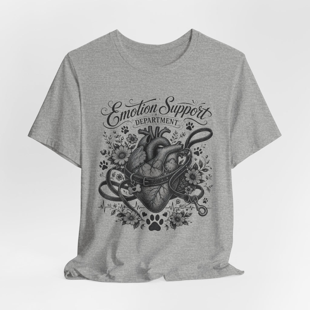 Emotion Support Department Tee — Anatomical Heart Floral Graphic Shirt