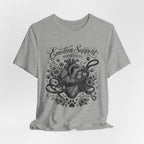 Emotion Support Department Tee — Anatomical Heart Floral Graphic Shirt