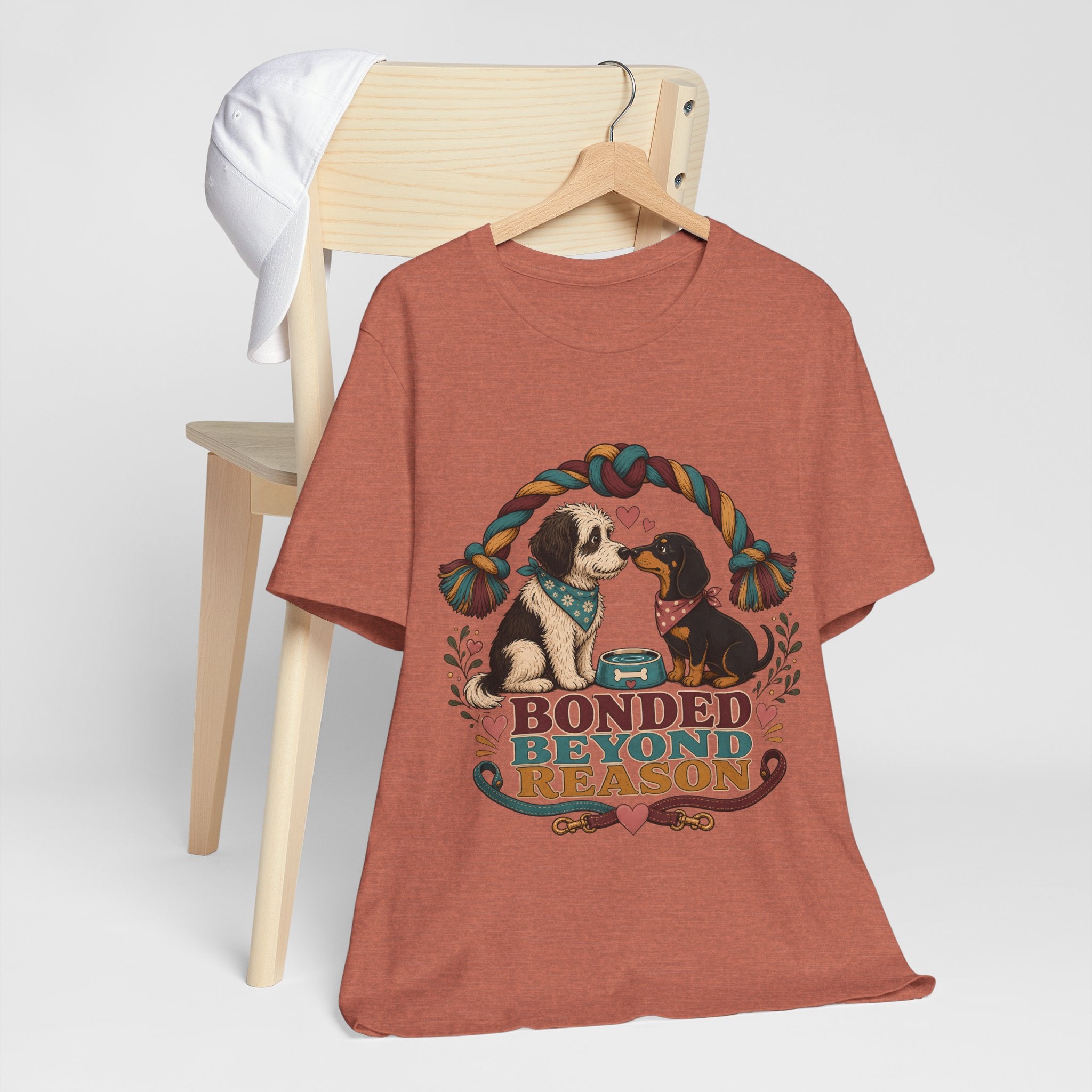 "Bonded Beyond Reason" Two Dogs T-Shirt — Retro Dog Lover Graphic Tee