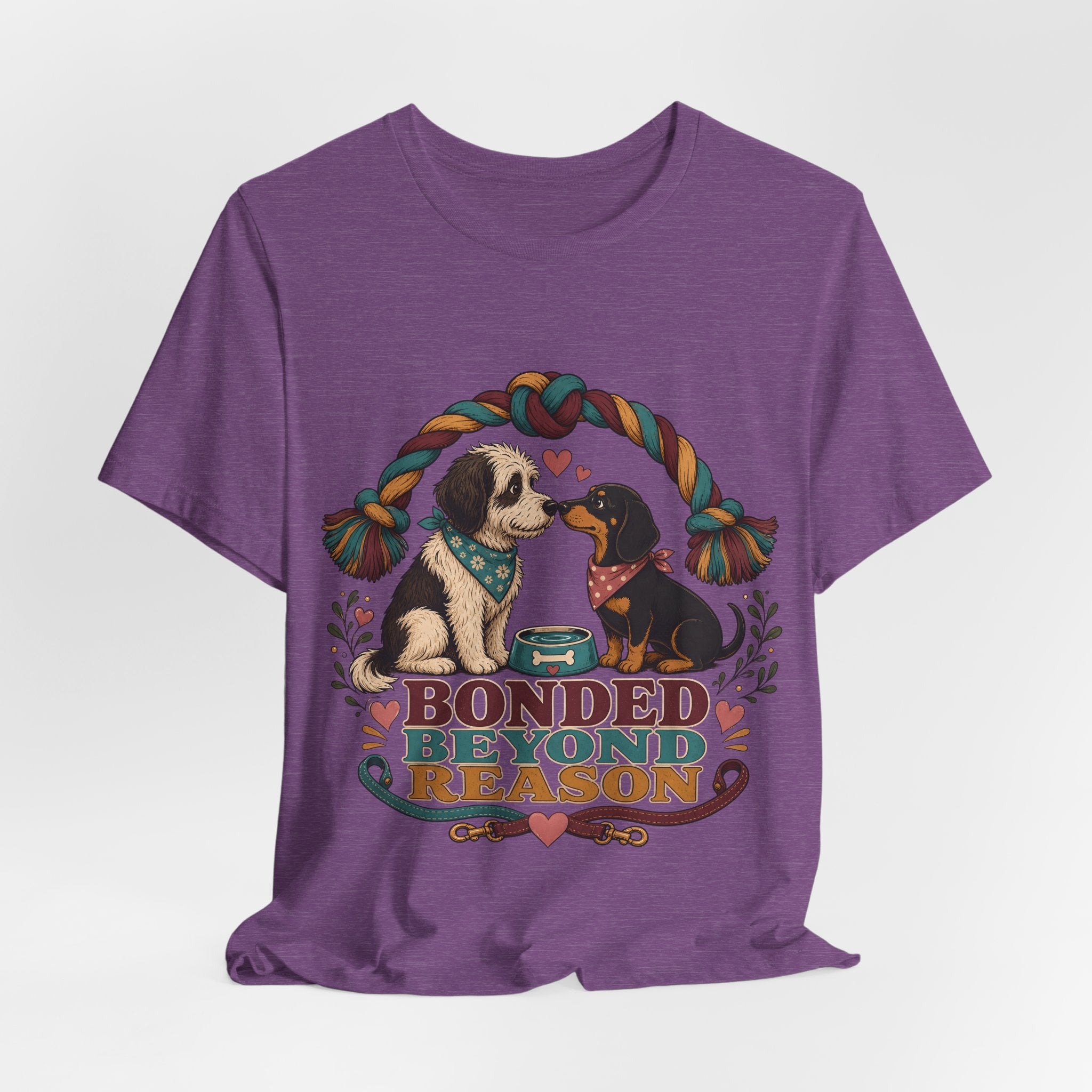 "Bonded Beyond Reason" Two Dogs T-Shirt — Retro Dog Lover Graphic Tee
