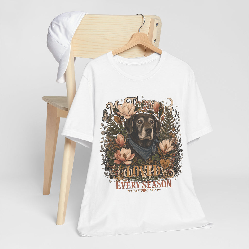 "Loved Through Every Season" Senior Dog T-Shirt — Sentimental Graphic Tee