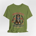 "House Rules: Dog First" — Bernese Mountain Dog Mom T-Shirt