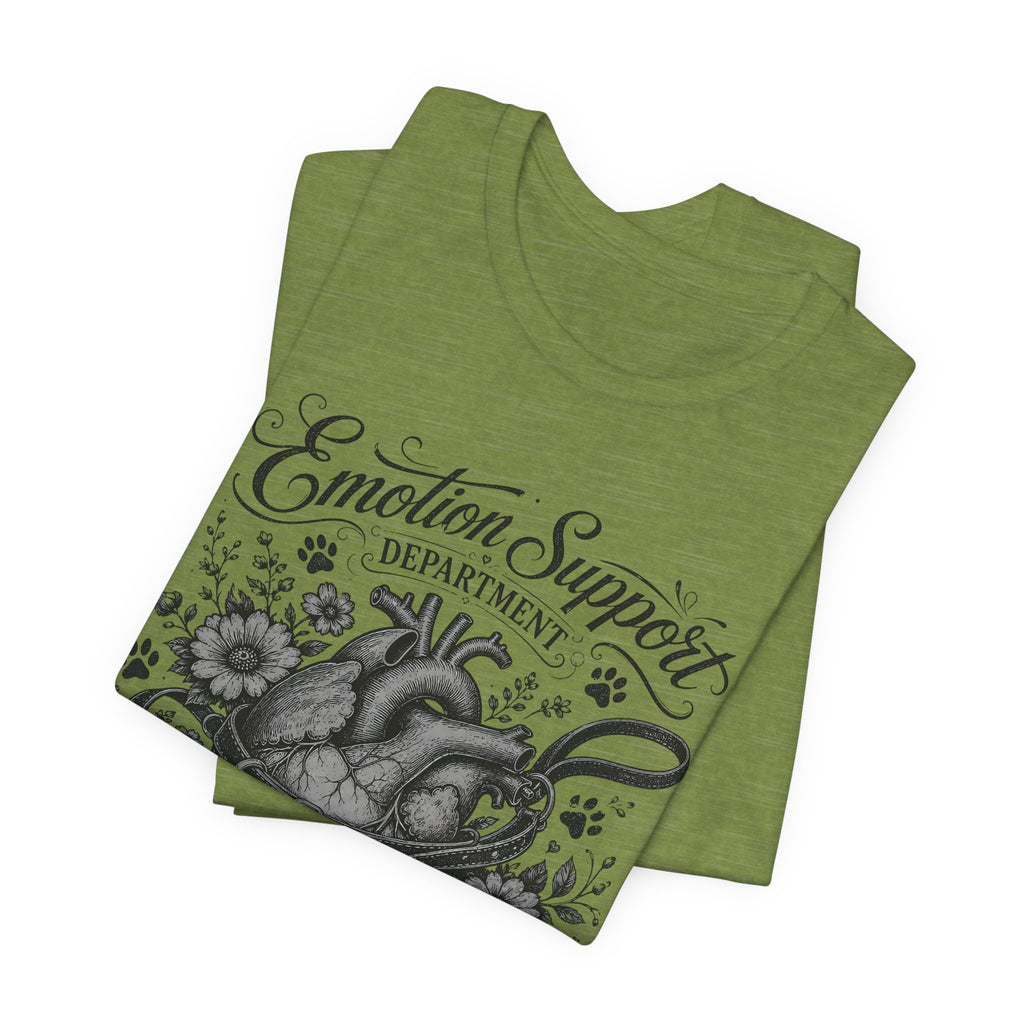 Emotion Support Department Tee — Anatomical Heart Floral Graphic Shirt