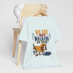 "We Are Not Walking In That" T-Shirt — Funny Rainy-Day Basset Hound Graphic Tee