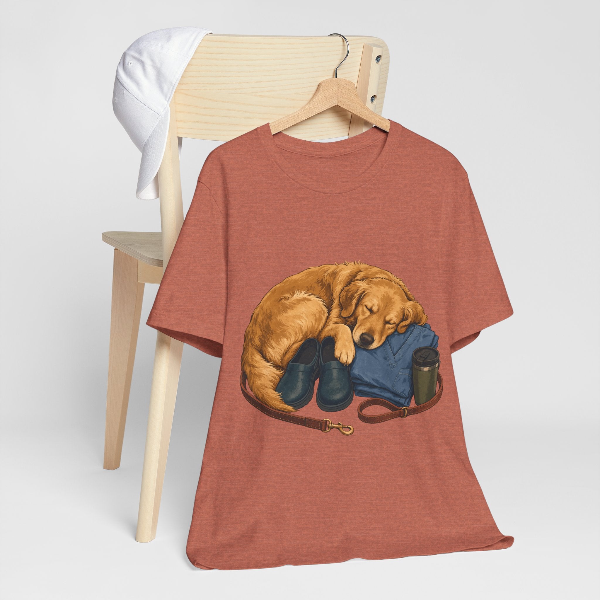 "Sentimental Nurse Dog Lover" T-Shirt — Charming Golden Retriever Graphic Tee