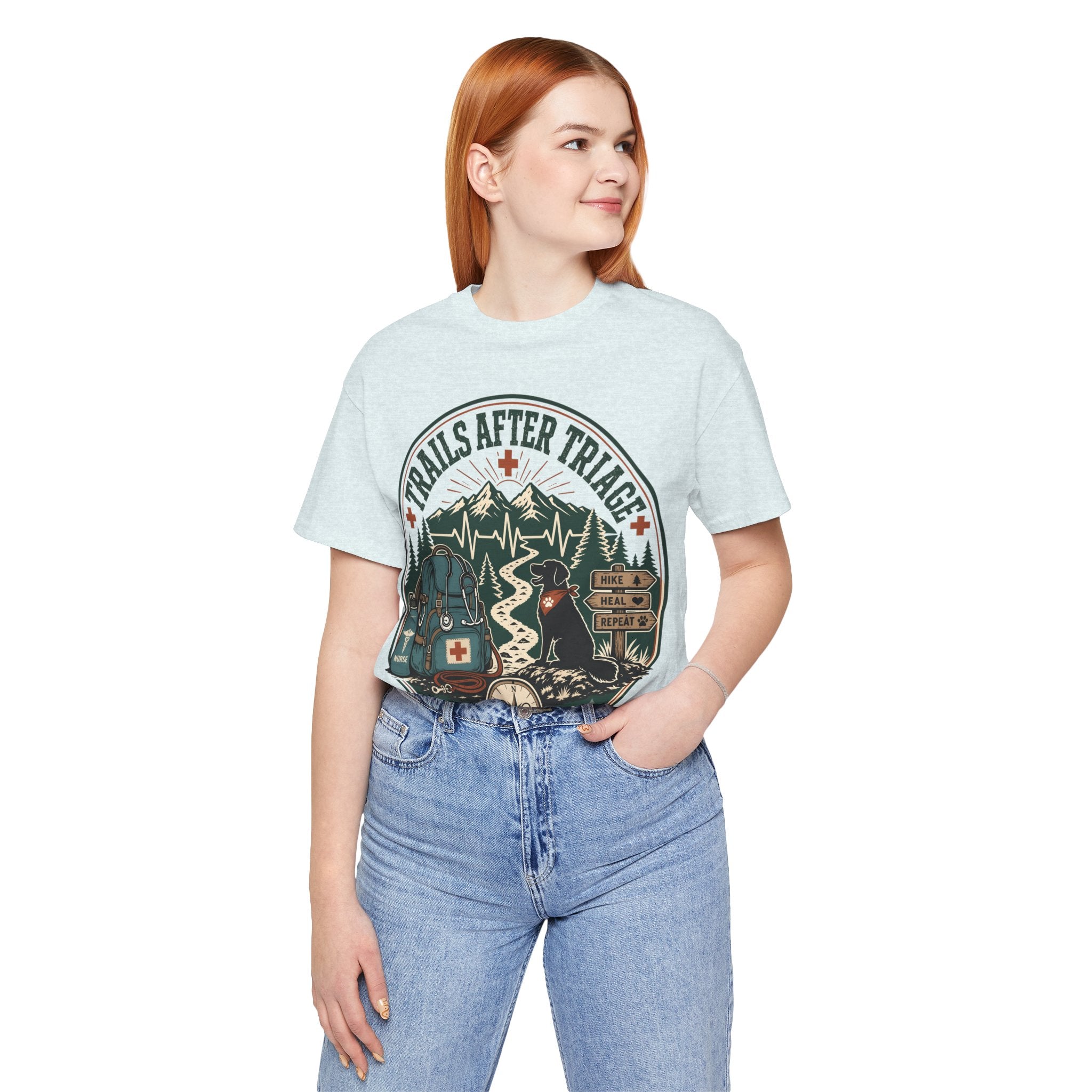Trails After Triage Hiking Tee — Search & Rescue Outdoor Crew Shirt
