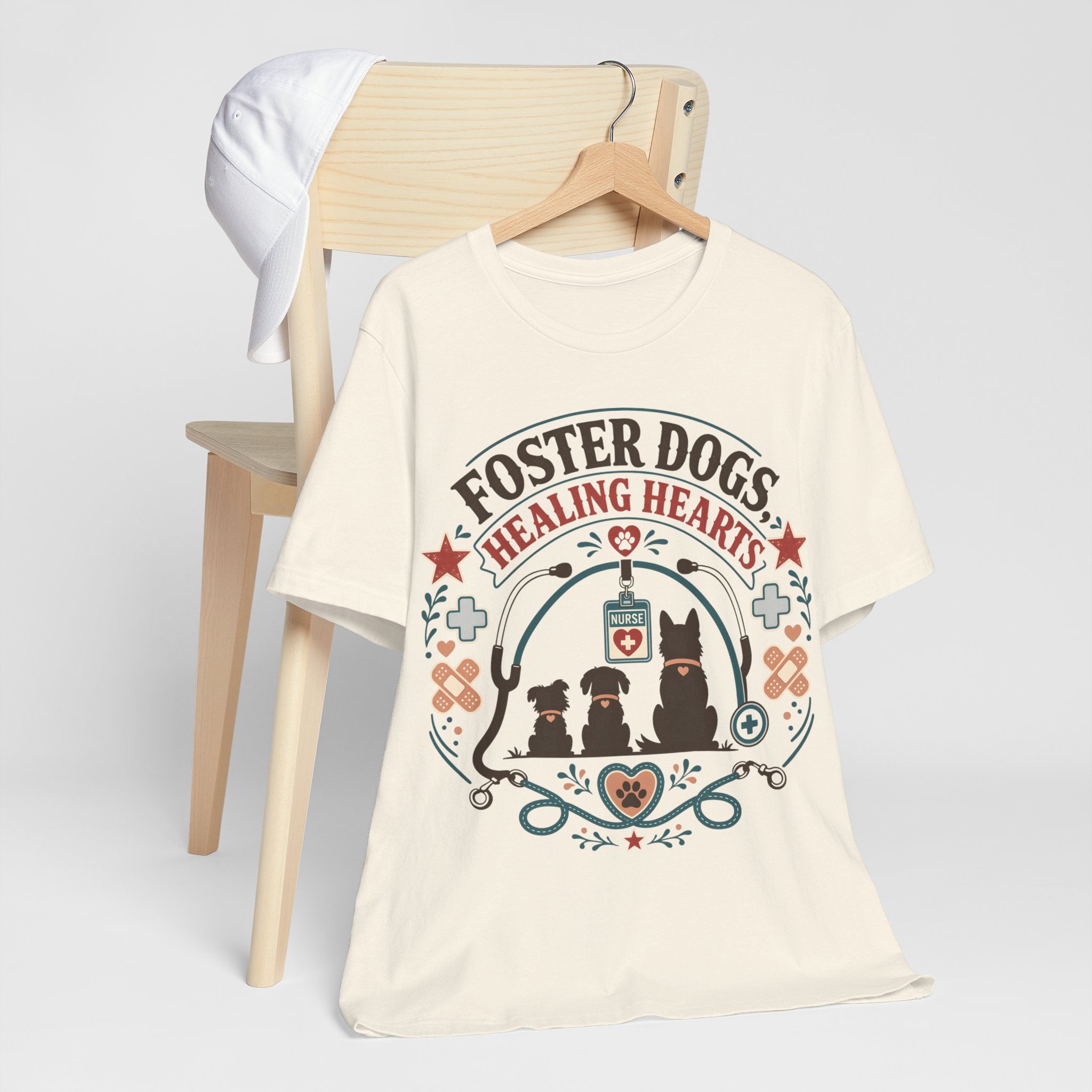 Foster Dogs Healing Hearts T‑Shirt — Rescue Dog Lover Tee